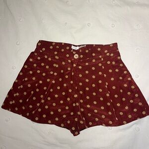Blu Pepper High Waist Red Polka Dot Shorts